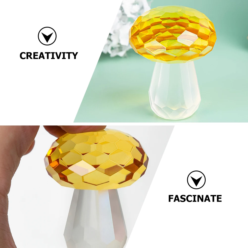 

Crystal Mushroom naments Small Artificial Figurine Home Decor Bedroom Accessories Plant Pot Decors Gardening Supplies