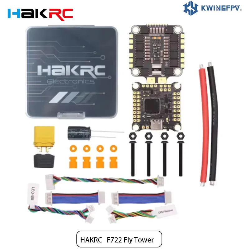 HAKRC F722 V2 Flight Stack F7 FC and 45A/50A/60A/65A ESC 2-6S Lipo BEC 5V/3A 10V/2.5A For FPV Freestyle RC Drone Flight Control