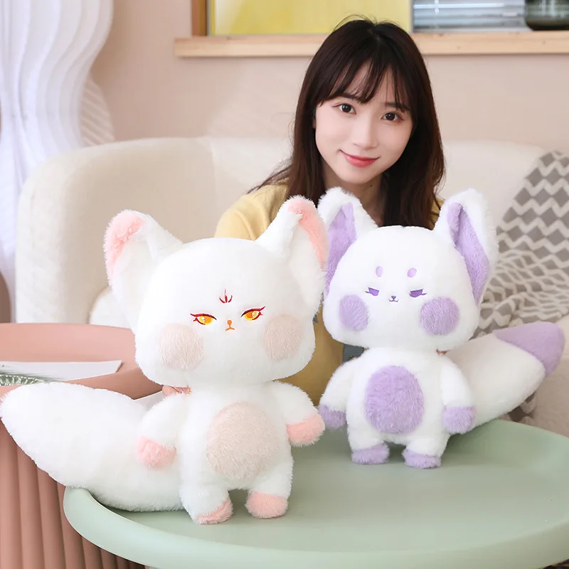 New Kawaii Big Tail Fox Plush Doll Cute Dudu Fox Girl Creative Pillow Doll Toy Christmas Girlfriend Birthday Gift