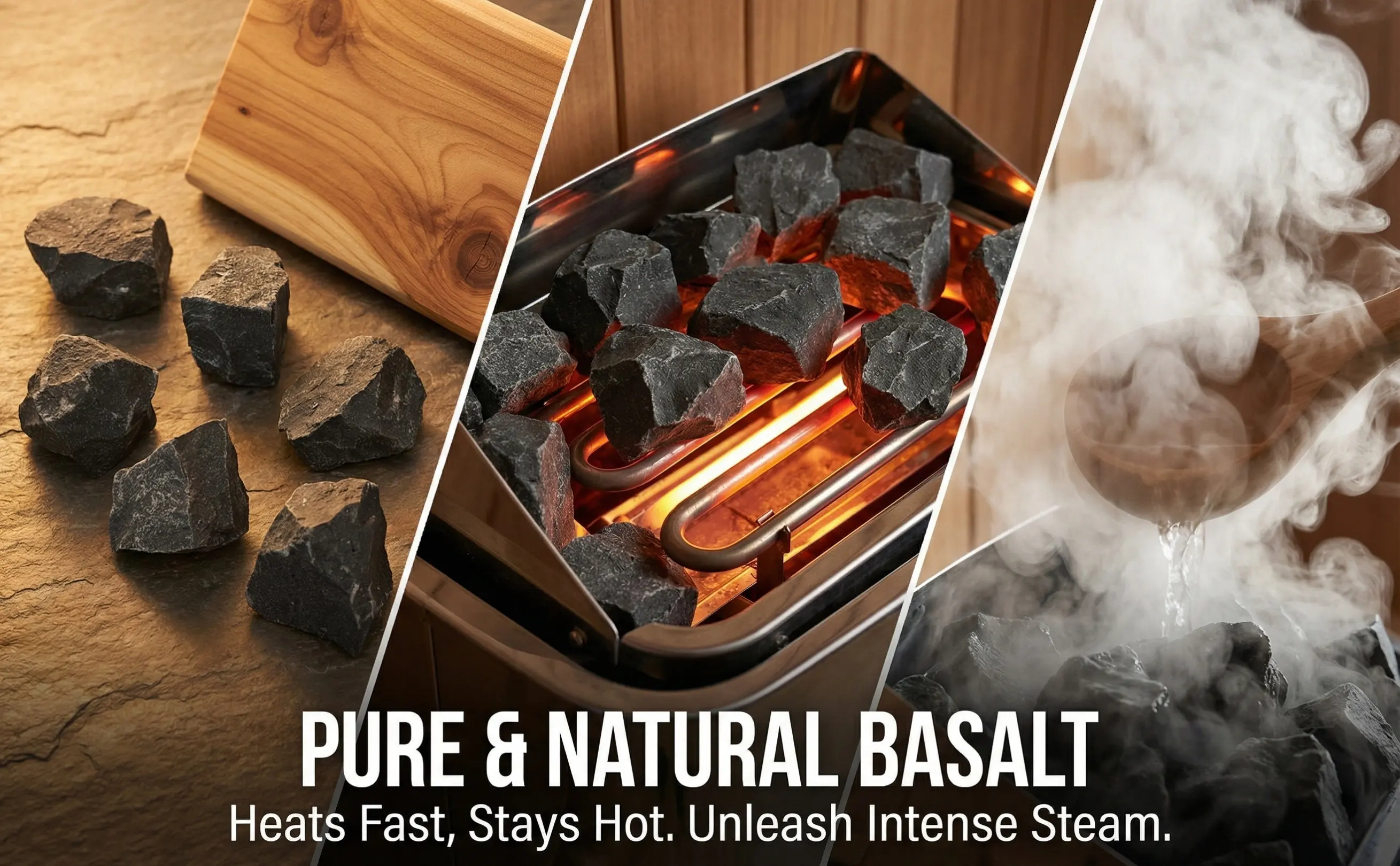 10Pcs Sauna Heater Rocks Basalt Natural 3-4Cm Heat Retaining Stones for Dry Wet Sauna Steam Room Electric Heater Replacement