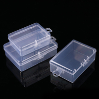Mini Plastic Box Rectangular Box Storage Box Translucent Box Packing Box Dustproof Strong Jewelry Storage Case Container