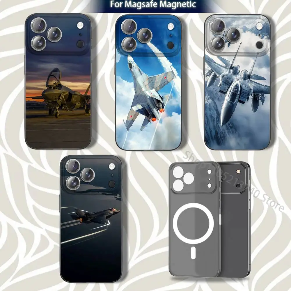 

F-F35 F-Fighter jets F22 Phone Case For iPhone 16,14,11,17,13,15,12,Air,Plus,Pro,Max,E,Mini Frosted for MagSafe Magnetic Grey