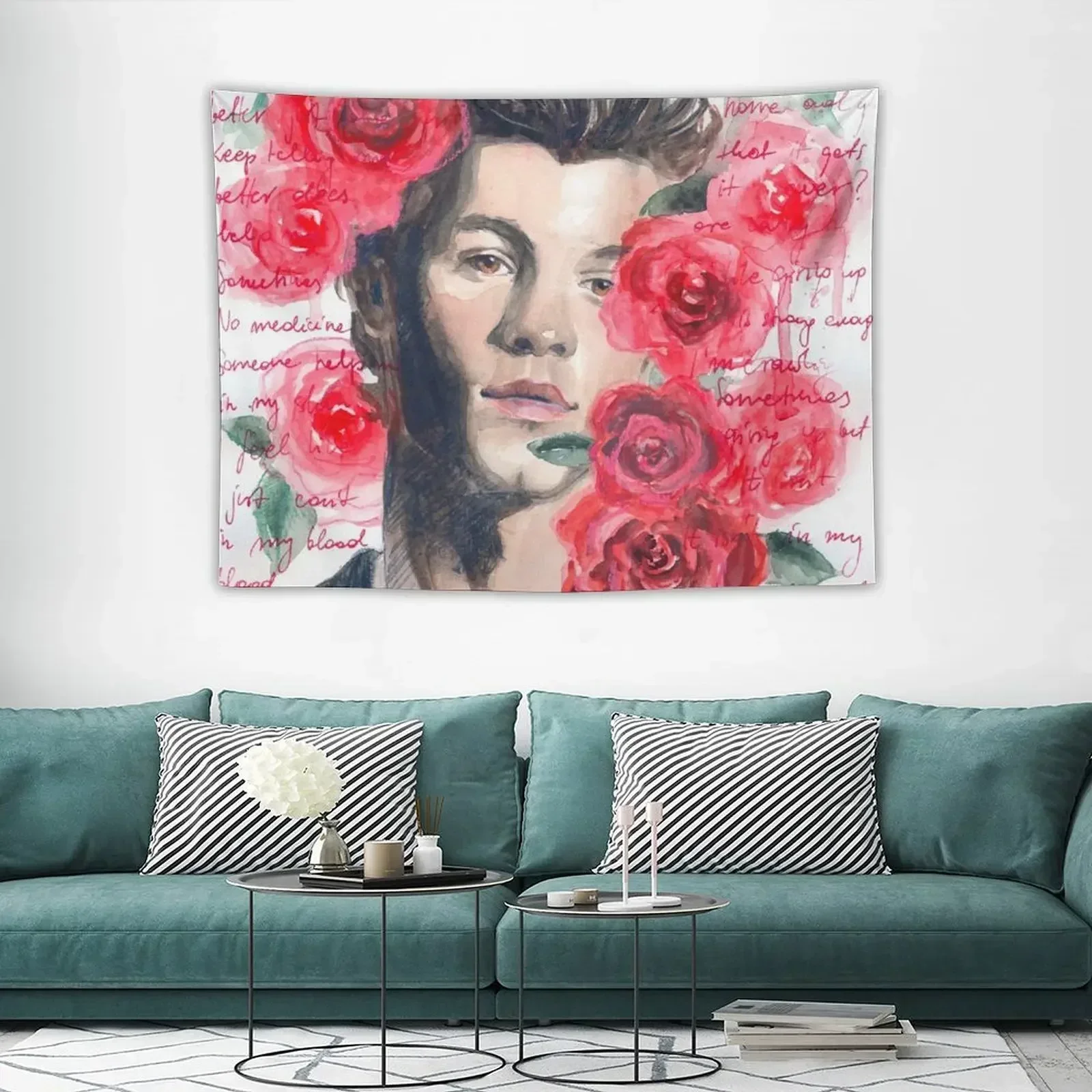 

Bloody roses Tapestry Room Aesthetic Kawaii Room Decor Wall Decoration Items Decoration For Home Tapestry