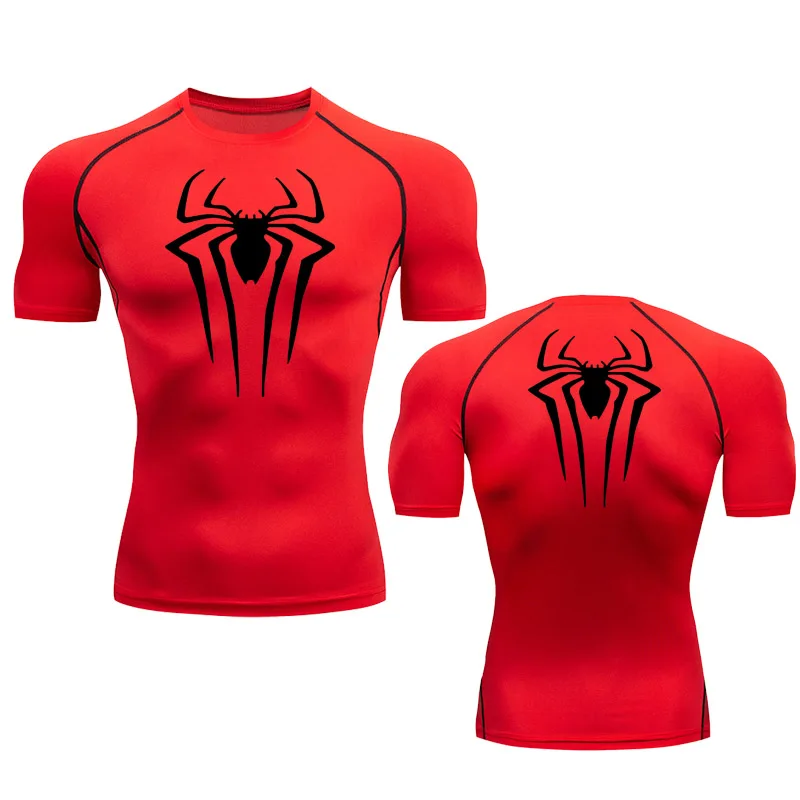 Fitness siłownia T-Shirt męski szybkoschnący koszulka do biegania koszulka kompresyjna męski trening Rashguard letnia koszulka z krótkim rękawem