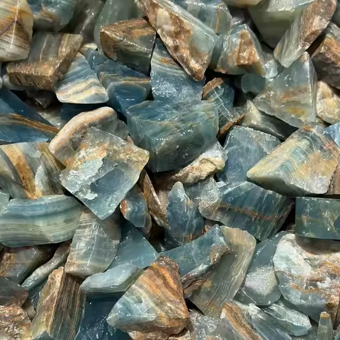 Natural Blue Onyx raw stone mineral specimen gemstone crystal for chakra balance Reiki, good luck/gift ornament