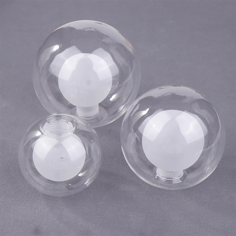 Transparent Ball In Ball G9 Globe Glass Shade Replace Clear White D80/D100/D120mm Fitter Opening Lampshade G9 Cover
