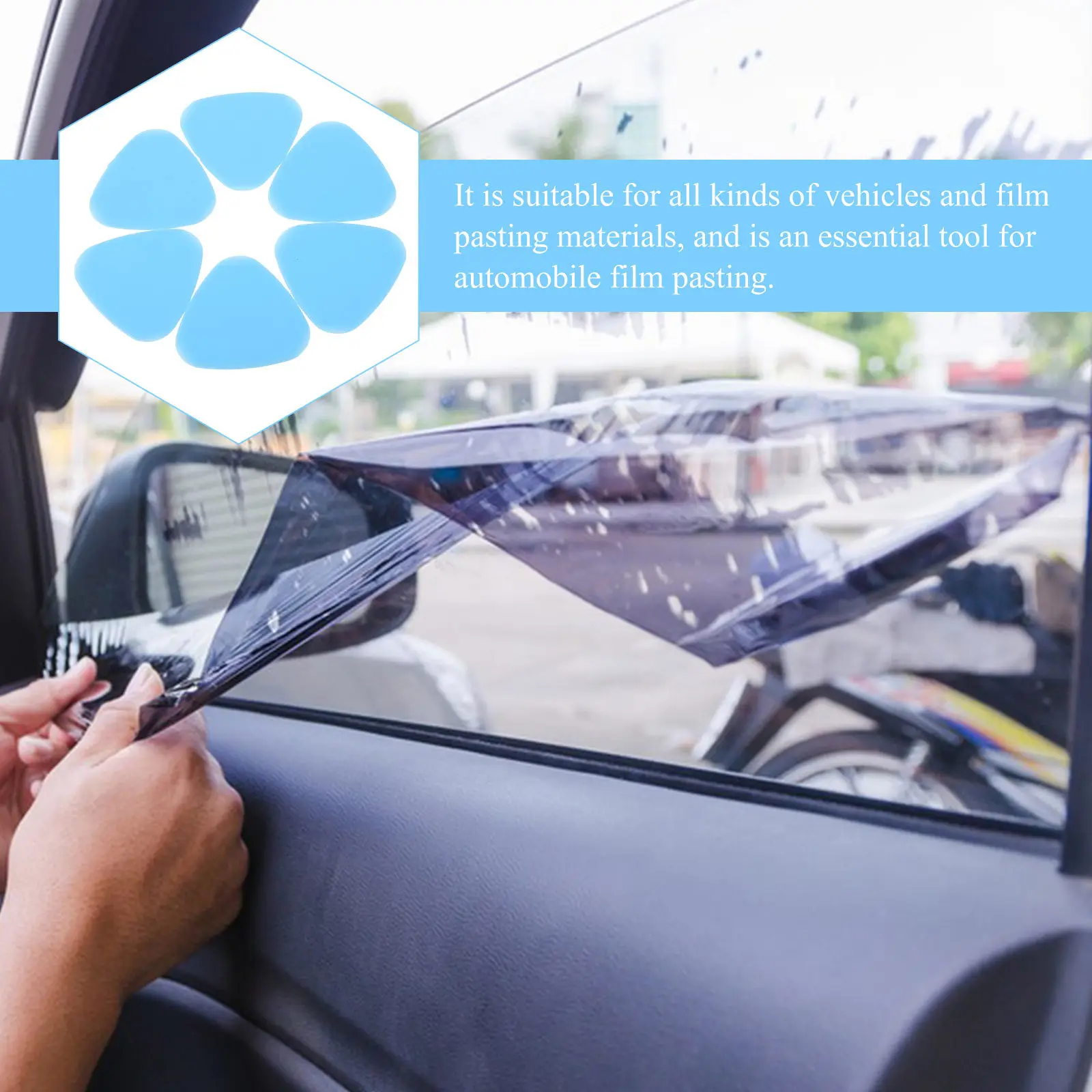 20Pcs Automotive Film Tool Kit Car Window Film Installation Die Cut Cushion Pads Anti-Scratch Glass Protection Tint Application view 2