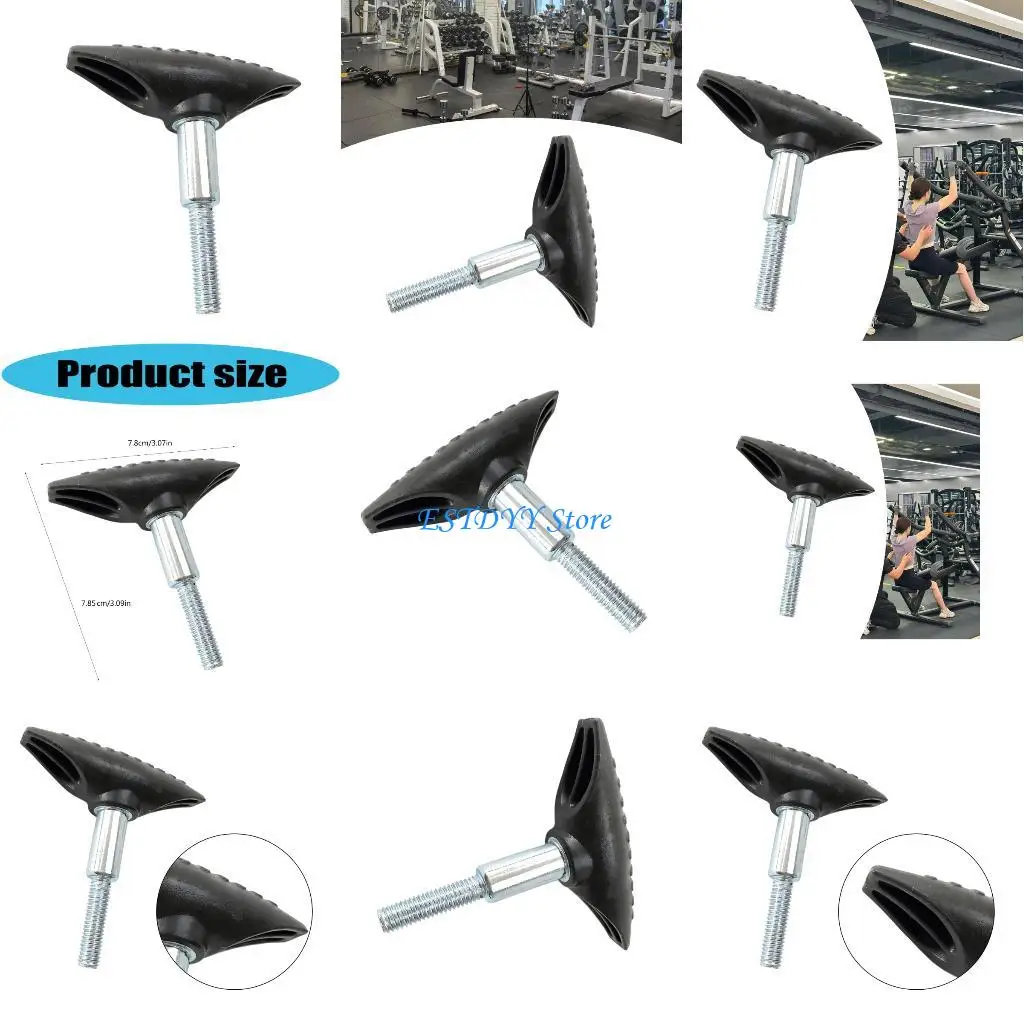 

G6DE Exercise Bike Knob Screw Ergonomic T Grip 8mm Fitness Machine Bolt NonSlip Handle Fastener for Gym Equipment Part