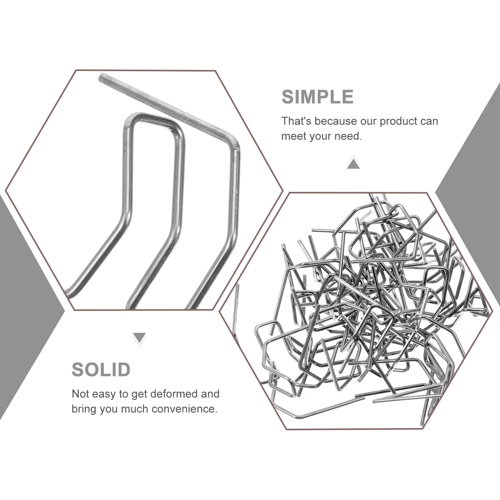 

100Pcs Hot Staple 0.8mm Car Bumper Welding Rod Effective Auto Repair Solution Hot Staples Auto Stapler Plastic Welding Staples