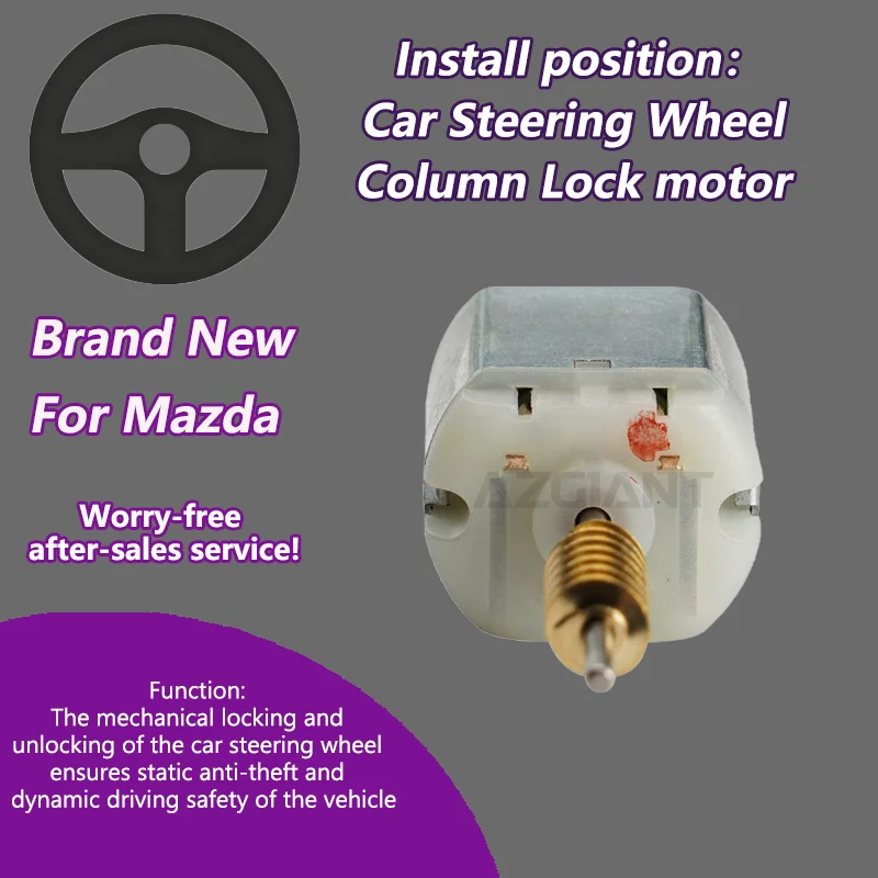 AZGIANT 13800 RPM Car Steering Column Lock motor For 2016-2020 Mazda CX-3 MK1  strong power 0.11A carbon brush tool