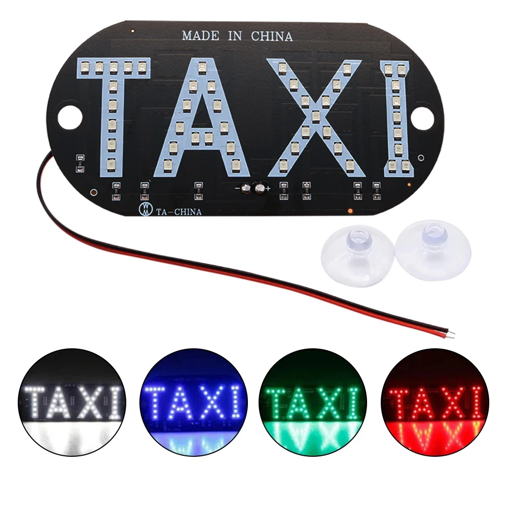 1PC Taxi Led Car Windscreen Cab Indicator Lamp 12V Sign Bulb Windshield Taxi Guiding lights Panel Blue LED Light accessories