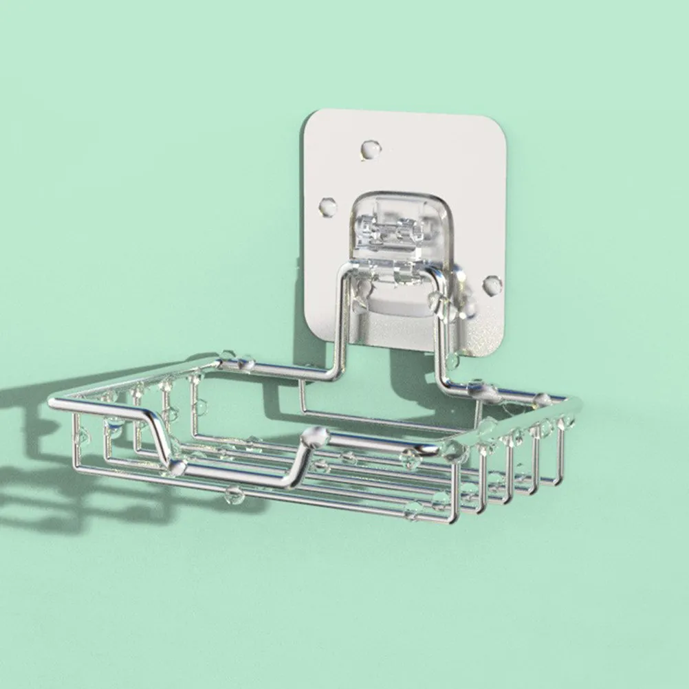 

Однослойная настенная мыльница из нержавеющей стали для ванной и кухни, без сверления, с дренажной подставкой