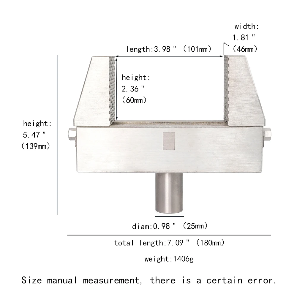 Briar wood fixture tobacco pipe tool steel head fixture Height60mm Width46mm for 0.8-100mm machine tool 210 rotation radiu 80mm