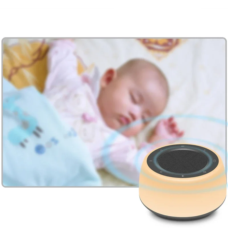 White Noise Sleep Machine For Kids Baby adults Sleeping With 16 Soothing Sounds Colorful Breathing Night Light Timer Function