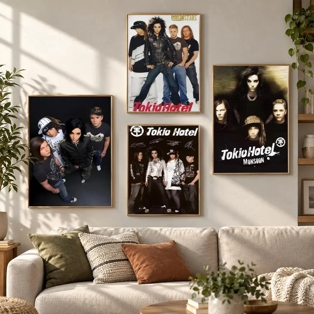 Tokio Hotel Alternative Rock Band Retro Album Series Poster Contemporary Wall Art Print for Bedroom & Living Room, Unframed