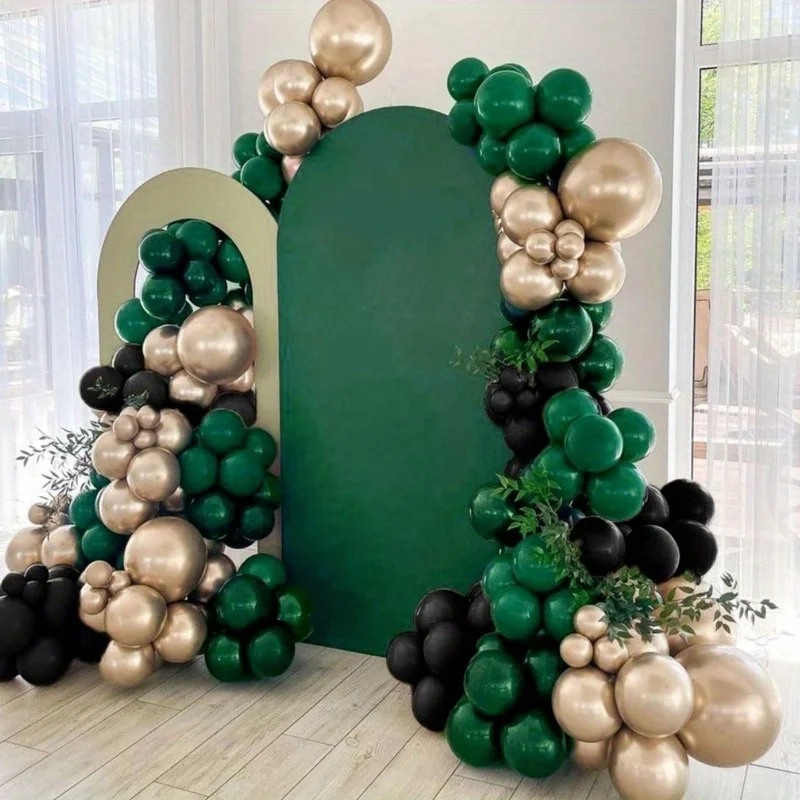 Christmas Green Tie Balloon Arch wreath set, used to decorate surprise parties, bridal showers, birthday parties, gender reveal