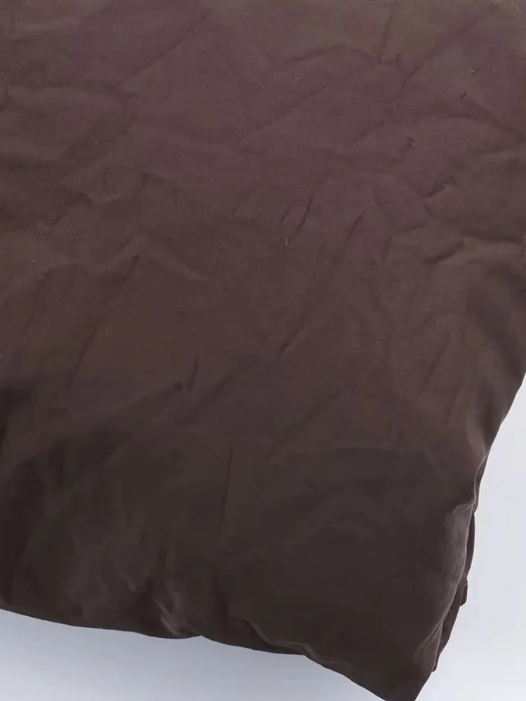 여성용 신상 가을 겨울 패딩 코트 커피 브라운 레이스업 스탠드 칼라 재킷 여성 패션 우아한 캐주얼 다용도 재킷