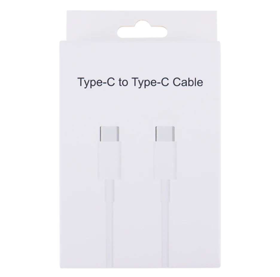 กล่องบรรจุภัณฑ์กระดาษขายปลีก100ชิ้นสำหรับโทรศัพท์แอนดรอยด์ iPhone Xiaomi Type C Micro-C เป็น USB-C/8Pin ชาร์จสายข้อมูลอย่างรวดเร็ว