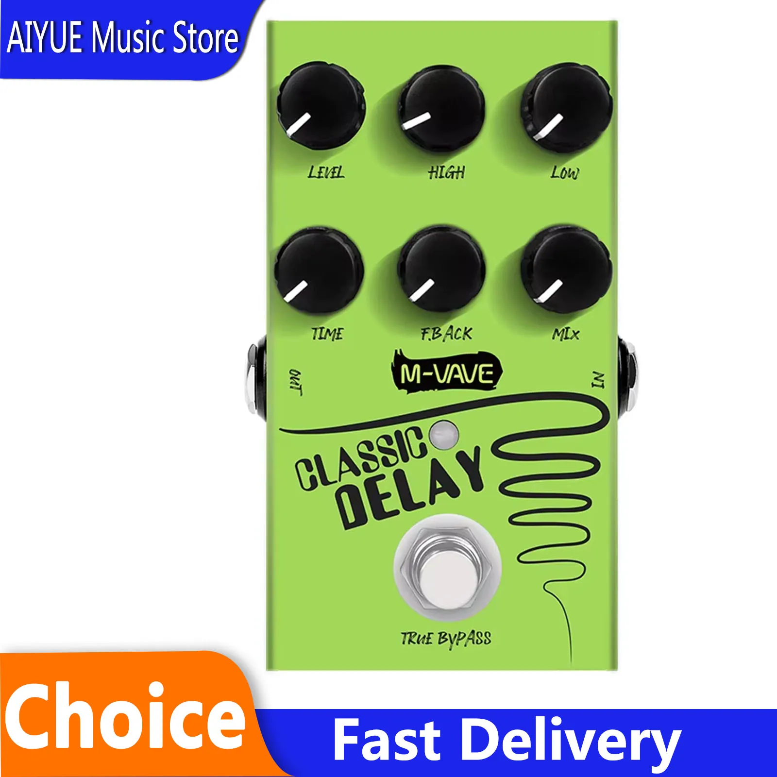 

M-VAVE Guitar Effects Pedal Classic Delay Pedal 600ms Delay Time Effect True Bypass Pedal Electric Guitar Accessories Parts