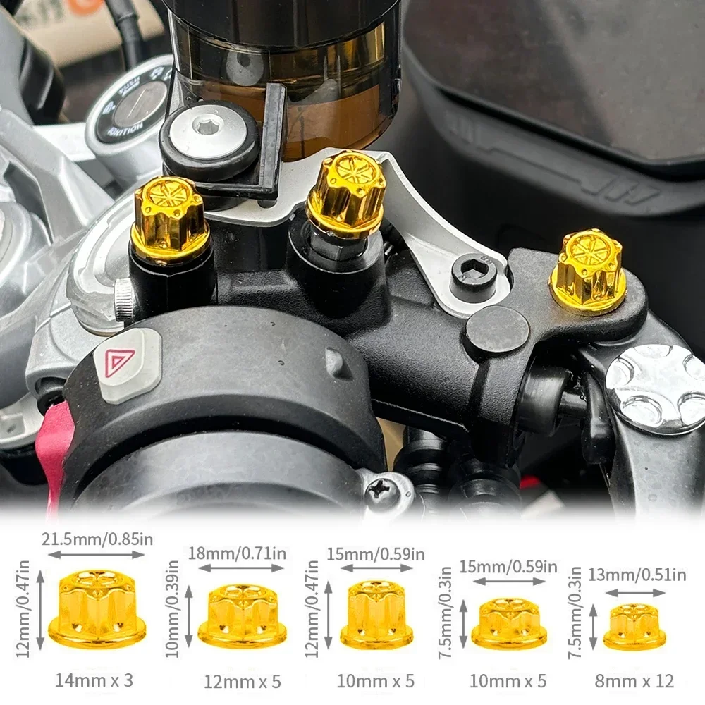 Motorcycle Hexagonal Screw Caps 8/10/12/14MM Electric Vehicle Locomotive Screw Colored Decorations Cover Modified Accessories