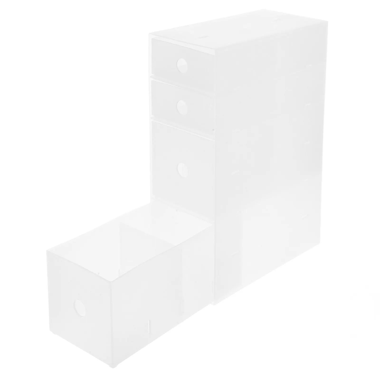 Desktop Multi-Compartment Plastic Drawer Organizer Compact Small Storage Box for Home Office Stationery Cosmetics Organization