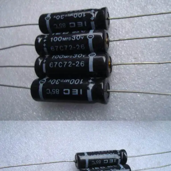 Vintage for IEC 100UF 30V Axial Tube Amplifier Cathode Electrolytic Capacitor  20pcs