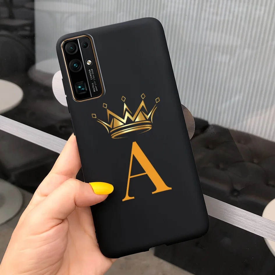 For Honor 30 Pro Plus Case Fashion Initial Letters Silicon Soft Cover For Honor 30 Pro+ EBG-AN10 Honor30 BMH-AN10 BMH-AN20 Funda