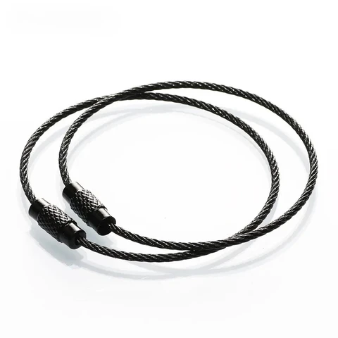 10 шт. цветной брелок из нержавеющей стали с винтовым фиксатором и петлей, держатель для ключей, брелок для ключей, наружные инструменты топ 10 эластичный брелок - №1