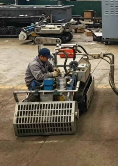 Submersible Tracked Dredging Machine Remote Operated Underwater Crawler Sludge Robot for Pipeline River Desilting