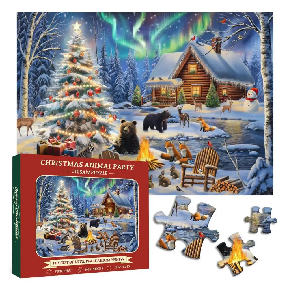 Juego de rompecabezas de papel, kit de rompecabezas de Navidad