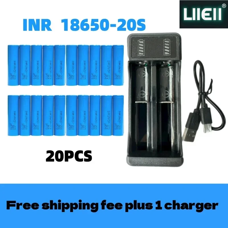 18650 batteryFree shipping with a charger included 20S LI-ION 3.7V3000MAH+charger rechargeable battery for screwdriver to 35E