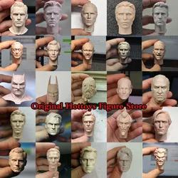 Unpaint 1/6 Scale Male Soldier Batman Head Sculpture Series Classic Movies Hero Head Carving For 12-inch Action Figure Model