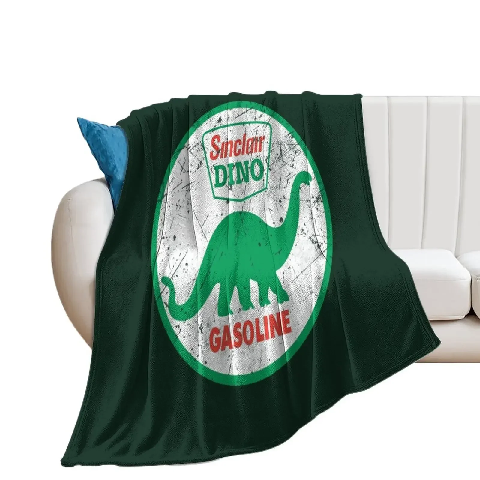 Sinclair Gasoline Dino Throw Blanket Luxury Brand Soft Plush Plaid Blankets