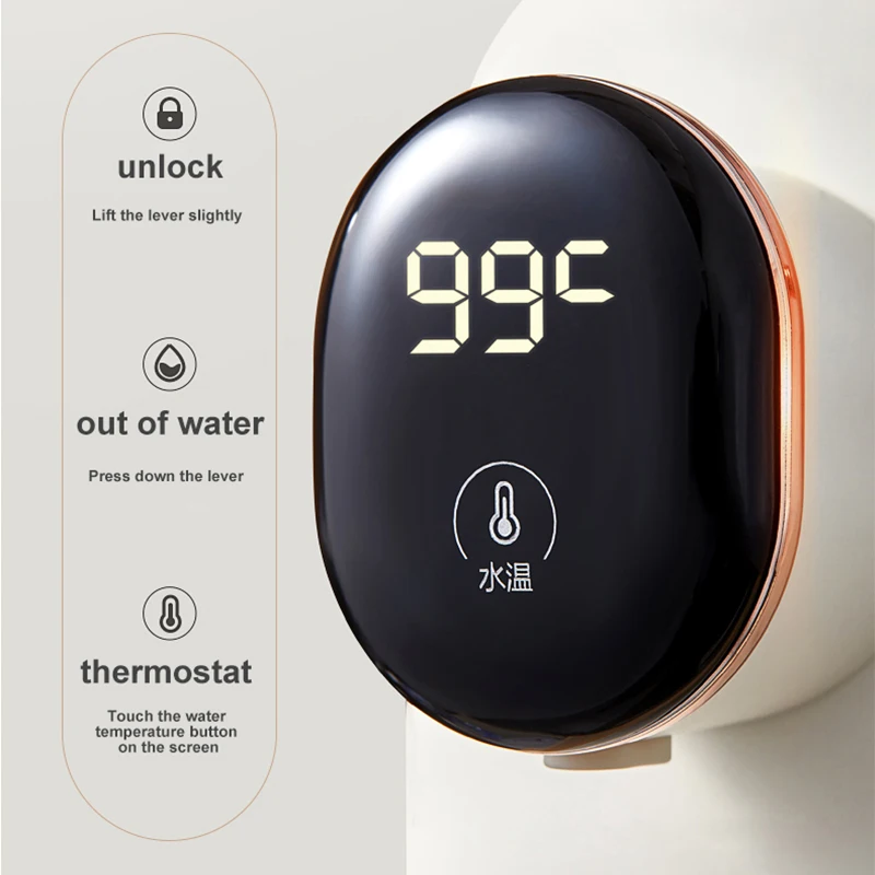 Bear Mini Water Dispenser Instant Heat Desktop Hot Water Dispenser 3S Heating 6 Gears Portable Temperature Electric Kettle