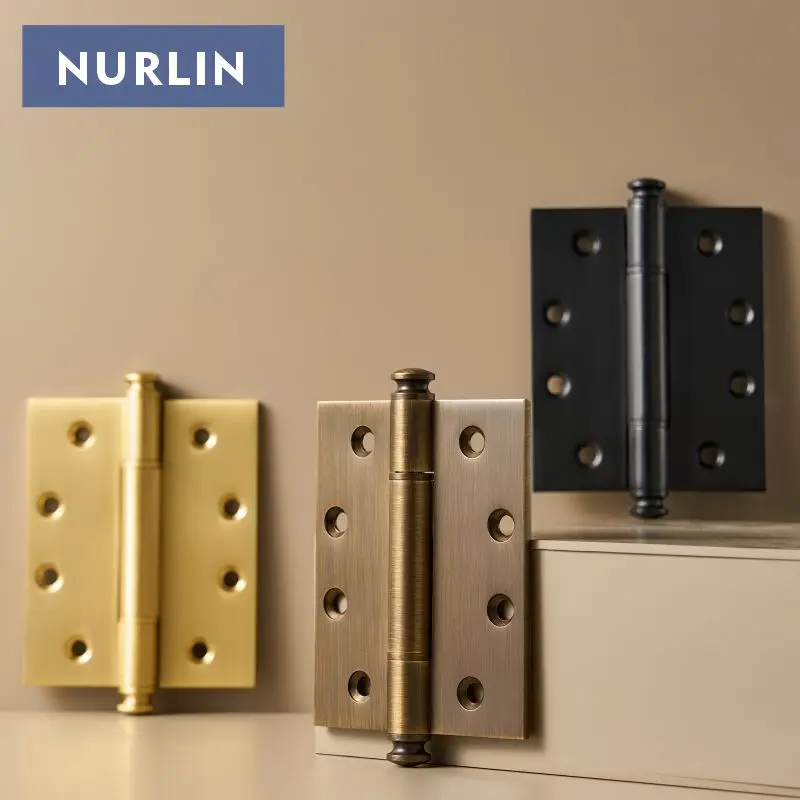 Nurlin Solid Brass Thick And Sturdy Door Gate Hinge Matte Brass Antique Brass Black Single Piece Price