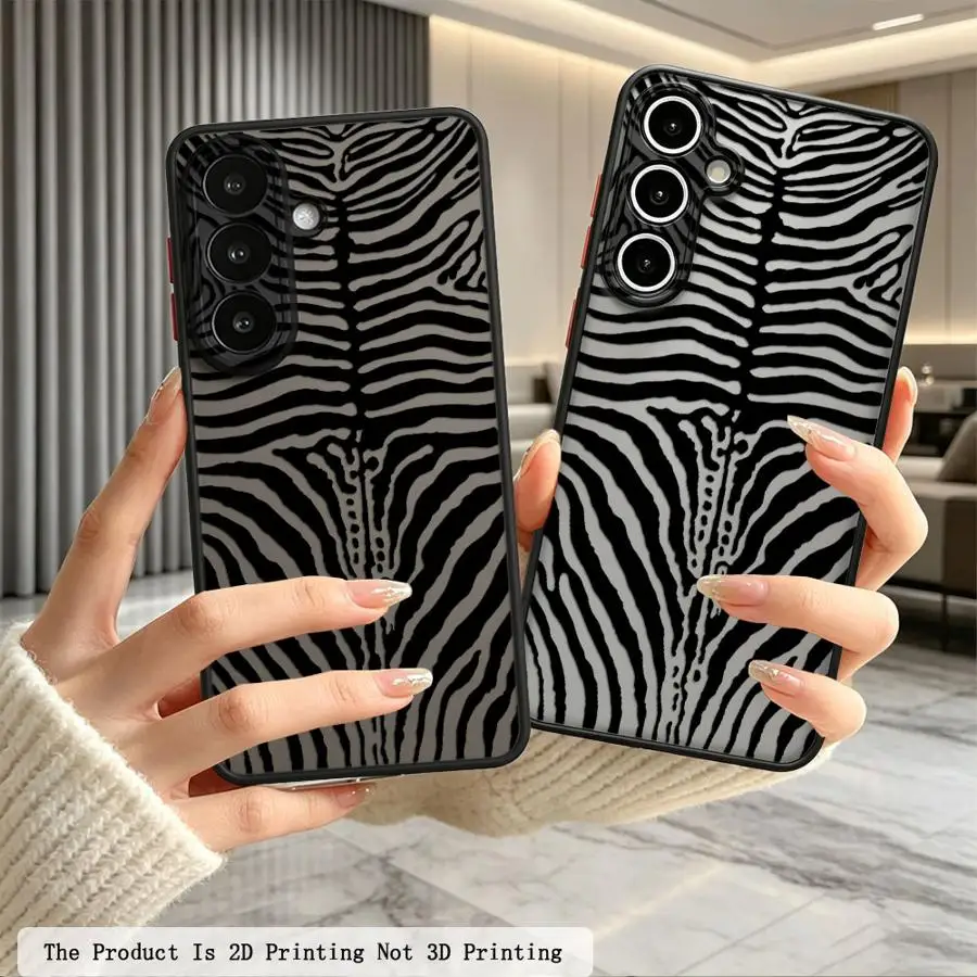Phone Cover Case for Samsung Galaxy A73 A33 A17 A52 A54 A56 A55 A16 A15 A14 A23 A53 A52S A72 A34 A36 A35 Zebra Stripe Print