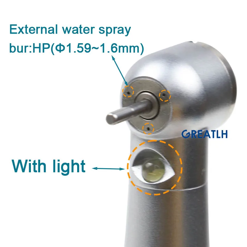 Imagem -04 - Venda Quente Spray de Água Led Alta Velocidade Dent Turbina ar Handpiece Ângulo Dententa Buraco Furos Handpiece