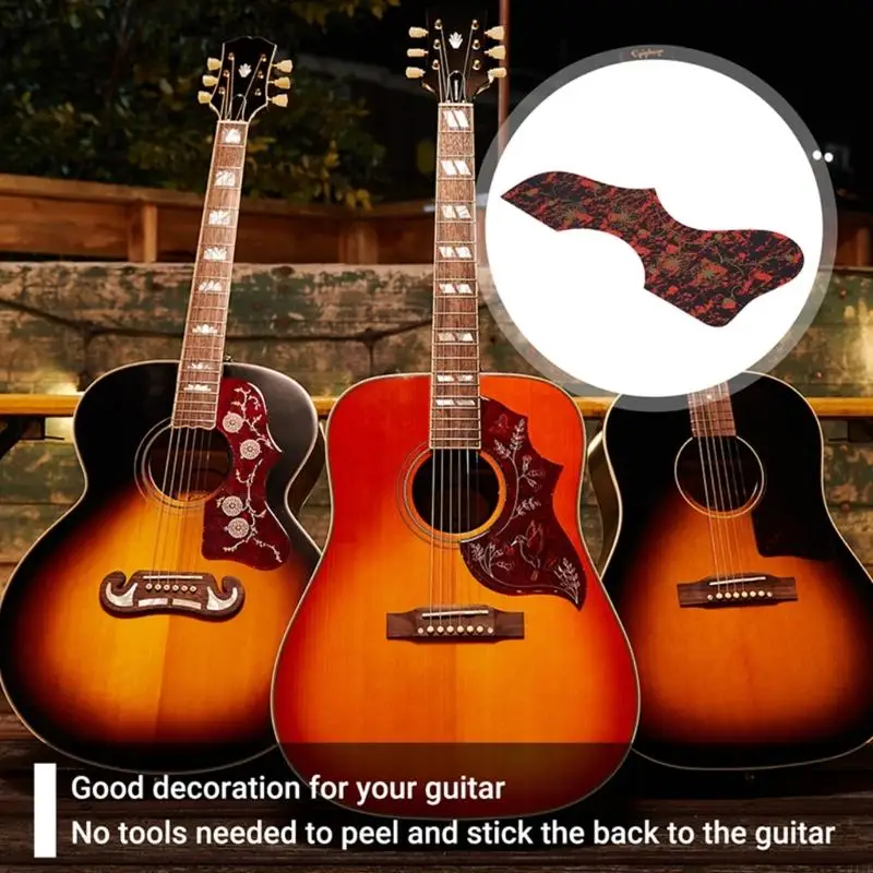 Acoustic Guitar Pickguard Thickened Adhensive Acoustic Professional Guitar Replacement Part Pickguard Scratch Plate