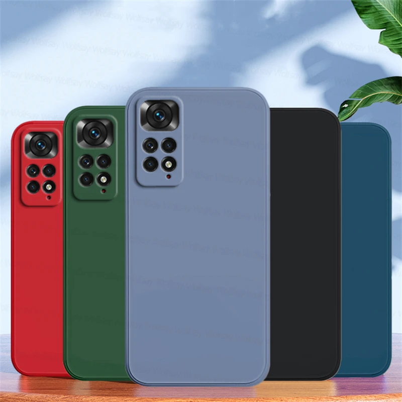 For Xiaomi Redmi Note 11 4G Global Case Xiaomi Redmi Note 10S 11S 10 11 12 Pro 4G Cover Shockproof Liquid Silicone Phone Case