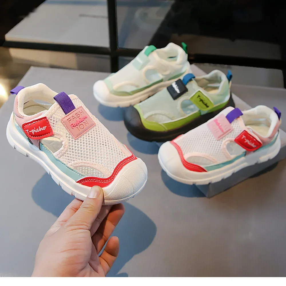 

Summer Sport Shoes For Girls Mesh Fabric Breathable Teenager Kid's Sneakers Soft-soled Ergonomics Teenager Sport Shoes For Kids