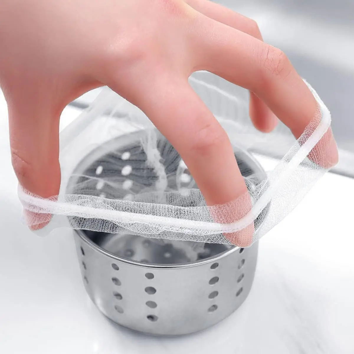 Kitchen Sink Strainer Mesh Bag Anti-blocking Disposable Sink Filter Net Bags for Collecting Kitchen Food Waste Leftover Garbage