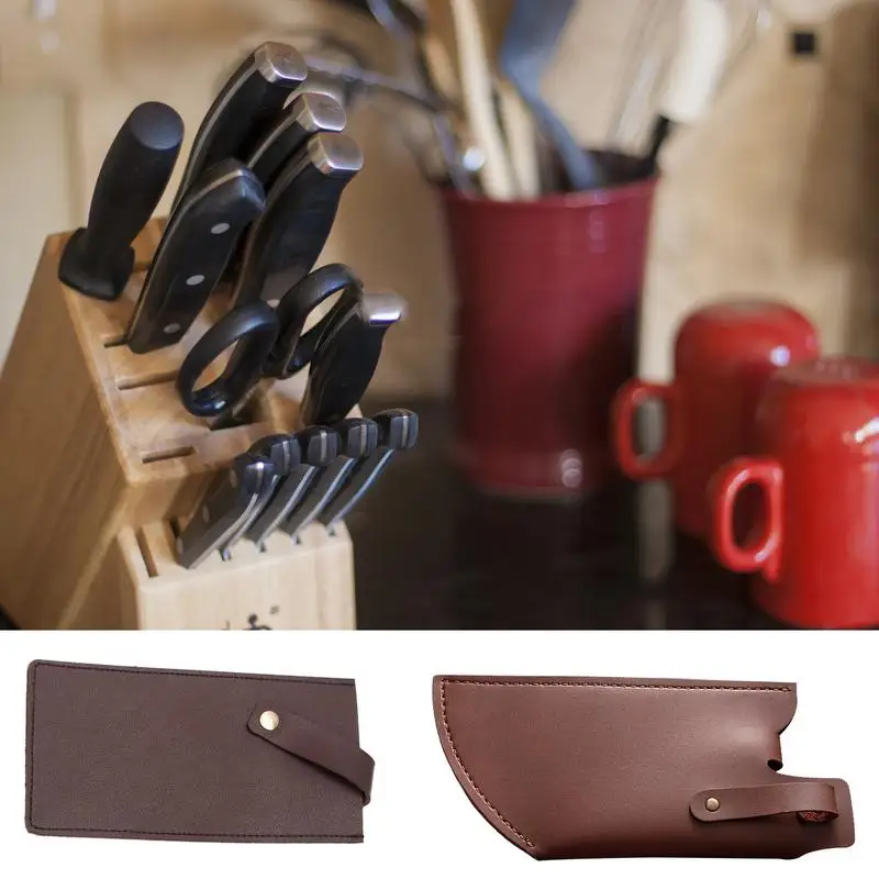 Funda protectora de piel sintética para cuchilla de carne, Protector reutilizable antipinchazos para verduras y carne
