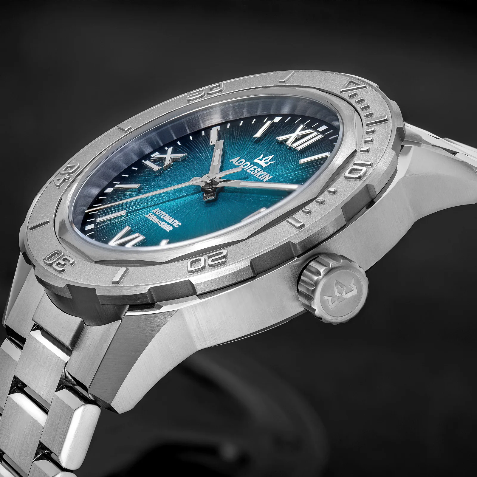 AddiesKin ساعة رجالية مقاومة للماء الياقوت كريستال 9015 حركة أوتوماتيكية ساعة ميكانيكية مضيئة reloj hombre ساعة غواص جديدة