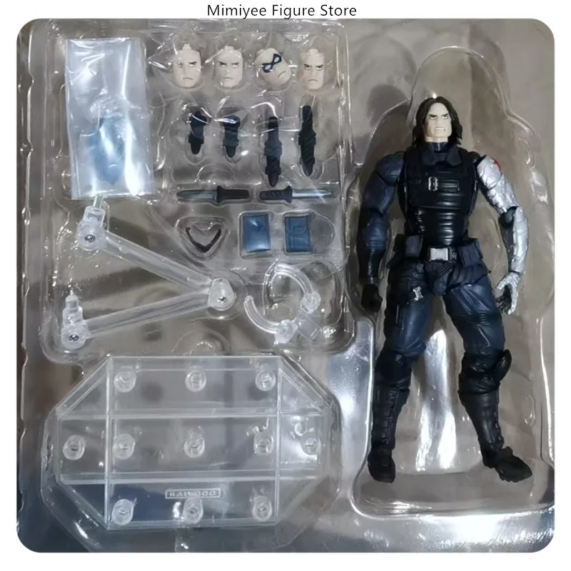14cm Marvel Winter Soldier Articulated Mechanical Arm Warrior PVC Action Figure Statue Desktop Decoration Gift​