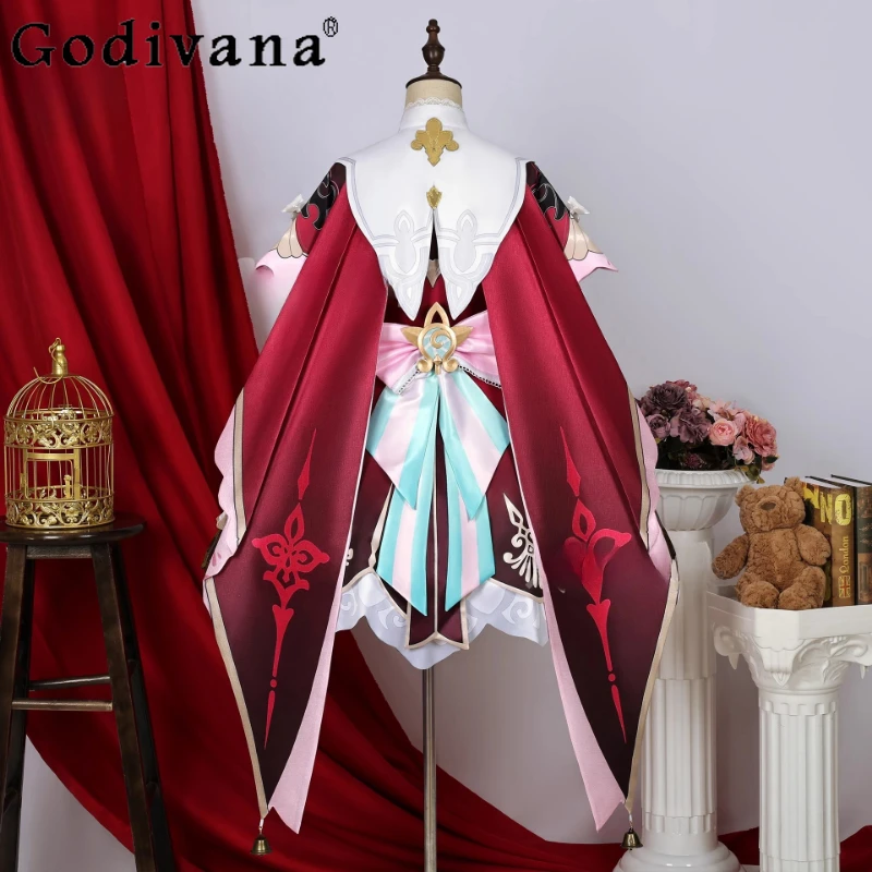 Abbigliamento da donna per giochi di ruolo per feste, parrucca dolce, uniformi eleganti di Halloween, set di abiti da strada con fiocco femminile