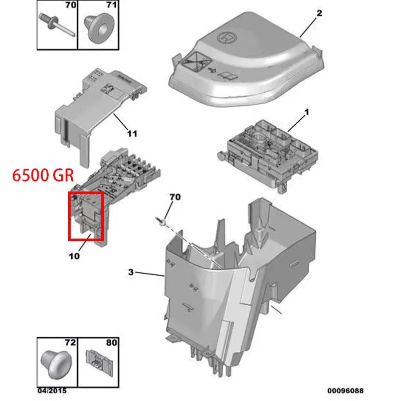 Brand New Genuine 6500GR 28236841 2821716 Suitable for Peugeot 3008 308 Citroen C4 Battery Management unit Module