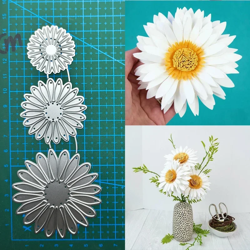 Metal Cutting Dies Cut Die Mold Ocean Flower Series Frame Scrapbook Paper Craft Knife Mould Blade Punch Stencils Dies image 2