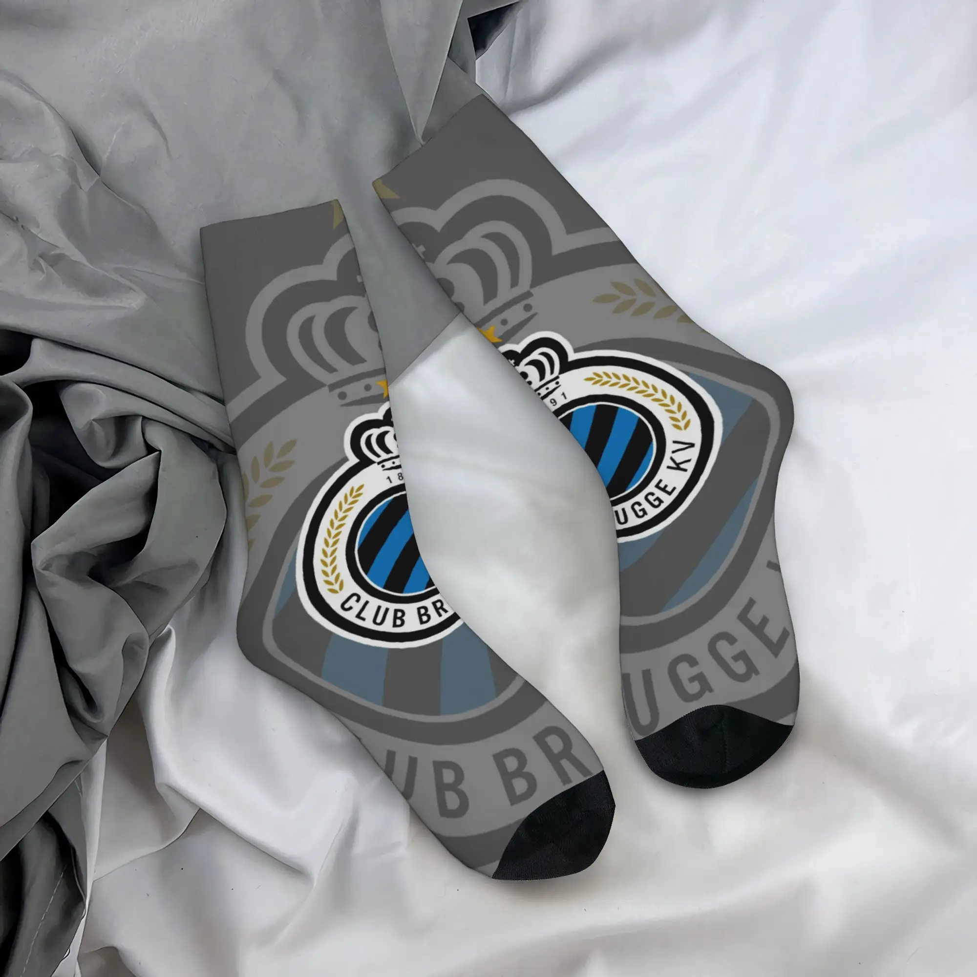 Hip Hop Vintage Club Brugge Crazy Men's compression  Socks Unisex Club Brugge Harajuku Pattern Printed Funny Novelty Crew Sock