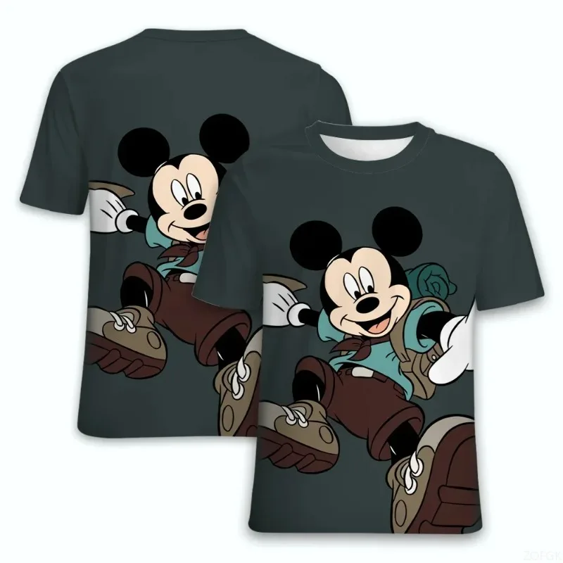 صيف جديد تي شيرت ميكي ماوس كارتون أنيمي 3D مطبوعة ملابس الشارع أزياء الأطفال تي شيرت
