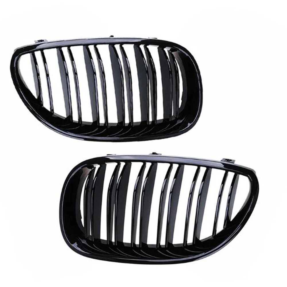 Black Front Kidney Sport Grilles Hood Grill For BMW E60 E61 2003 2004 2005 2006 2007 2008 2009 M5 525i 528i 528xi 530i